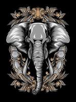 ilustração de elefante selvagem vetor