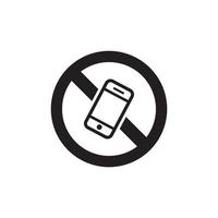 ícone de telefone de proibição eps 10 vetor