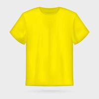maquete de t-shirt masculina de vetor amarelo.