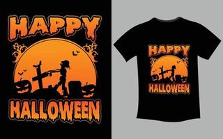 feliz Dia das Bruxas. modelo de design de t-shirt de halloween. modelo de design de camiseta feliz dia das bruxas fácil de imprimir para todos os fins para homens, mulheres e crianças vetor