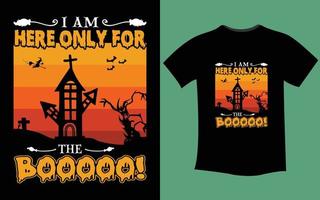 design moderno de camiseta de halloween vetor