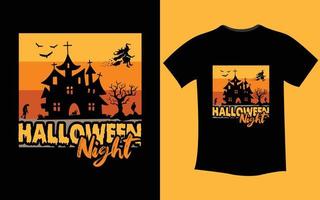 design moderno de camiseta de halloween vetor