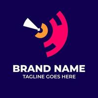 logotipo é a identidade da marca de uma empresa, este logotipo com guia de estilo de orientação vetor