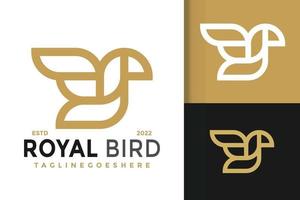 design de logotipo monoline de pássaro abstrato, vetor de logotipos de identidade de marca, logotipo moderno, modelo de ilustração vetorial de designs de logotipo