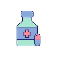 vetor de ícone de frasco de remédio