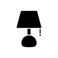 vetor de ícone de lâmpada de mesa