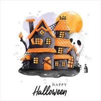 feliz dia das bruxas, decoração de halloween. ilustração vetorial vetor