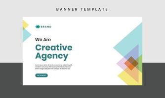 modelo de design de banner web de agência criativa. vetor