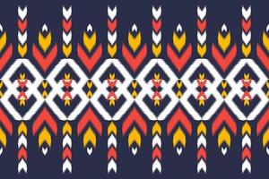 arte de padrão étnico de tapete. ikat sem costura padrão tradicional. estilo americano, mexicano. design para plano de fundo, papel de parede, ilustração vetorial, tecido, vestuário, tapete, têxtil, batik, bordado. vetor