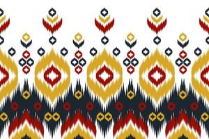 arte abstrata padrão étnico. ikat sem costura padrão tradicional. estilo americano, mexicano. design para plano de fundo, papel de parede, ilustração vetorial, tecido, vestuário, tapete, têxtil, batik, bordado. vetor