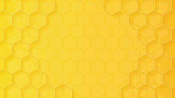 luz abstrata do favo de mel do hexágono amarelo e fundo do vetor da sombra