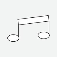 composição ícone de som de nota chave moderna ícone de vetor de melodia de baixo musical