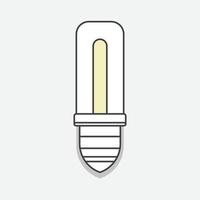 invenção em inovação iluminou ilustração vetorial de eletricidade de lâmpada brilhante vetor