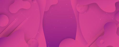 formas de onda fluidas rosa banner abstrato vetor