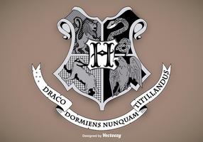 Vetor do escudo da escola de Hogwarts