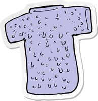 adesivo de uma camiseta de lã de desenho animado vetor