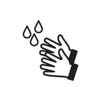 ícone de lavagem das mãos eps 10 vetor