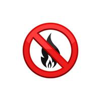 ícone de proibição de fogo eps 10 vetor