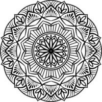 arte de linha de design de mandala decorativa, arte tradicional de diwali rangoli para apresentação em powerpoint. vetor