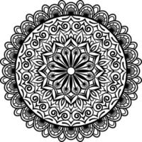 arte de linha de design de mandala decorativa, arte tradicional de diwali rangoli para apresentação em powerpoint. vetor