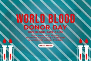 design de modelo de doador de sangue mundial. vetor
