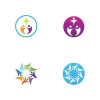 modelo de vetor de logotipo de ícone da comunidade
