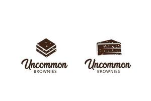 design de logotipo de brownies vetor