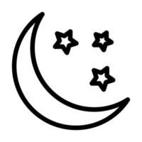 design de ícone de lua e estrela vetor