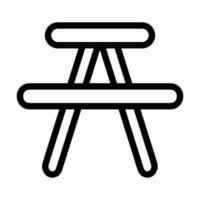 design de ícone de mesa de piquenique vetor
