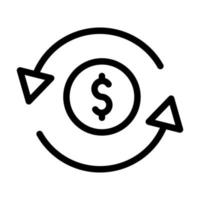 design de ícone de transferência de dinheiro vetor