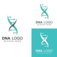 logotipo de vetor de DNA. logotipo médico moderno, com design de modelo de ilustração vetorial