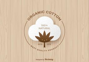 Etiqueta orgânica gratuita do vetor de algodão orgânico