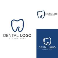 logotipo odontológico, logotipo para saúde bucal e logotipo para atendimento odontológico. usando um conceito de design de vetor de ilustração de modelo