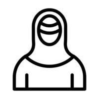 mulher com design de ícone niqab vetor
