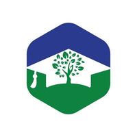 design de logotipo de educação de natureza moderna criativa. vetor