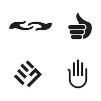 ilustração de modelo de design de vetor de ícone de logotipo de mão