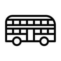 design de ícone de ônibus duplo vetor