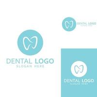 logotipo odontológico, logotipo para saúde bucal e logotipo para atendimento odontológico. usando um conceito de design de vetor de ilustração de modelo