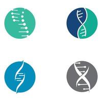 logotipo de vetor de DNA. logotipo médico moderno, com design de modelo de ilustração vetorial