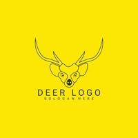 logotipo de webdeer e modelo de logotipo de cabeça de veado vetor