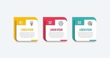 elemento de design infográfico de linha do tempo e opções de número. conceito de negócio com 3 etapas. pode ser usado para layout de fluxo de trabalho, diagrama, relatório anual, web design. modelo de negócios de vetor para apresentação.