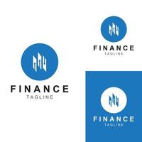 logotipo de negócios financeiros ou logo.logo gráfico financeiro para dados de resultados de negócios financeiros. com ilustração de modelo de vetor de design de ícone.