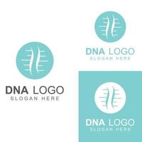 logotipo de vetor de DNA. logotipo médico moderno, com design de modelo de ilustração vetorial