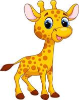 bonito desenho de girafa vetor