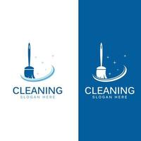 logotipo de limpeza, logotipo de proteção de limpeza e logotipo de limpeza da casa. com um conceito de design de vetor de ilustração de modelo.