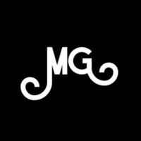 design de logotipo de carta mg. letras iniciais mg ícone do logotipo. carta abstrata mg modelo de design de logotipo mínimo. mg vetor de design de carta com cores pretas. logotipo do mg