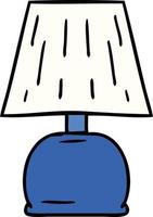 doodle dos desenhos animados de uma lâmpada de cabeceira vetor