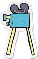 adesivo de uma câmera de filme de desenho animado vetor
