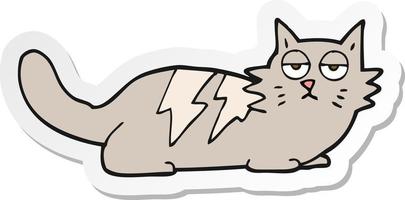 adesivo de um gato de desenho animado vetor