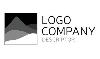 conjunto de modelo de design de logotipo de montanha com vetor premium de conceito moderno